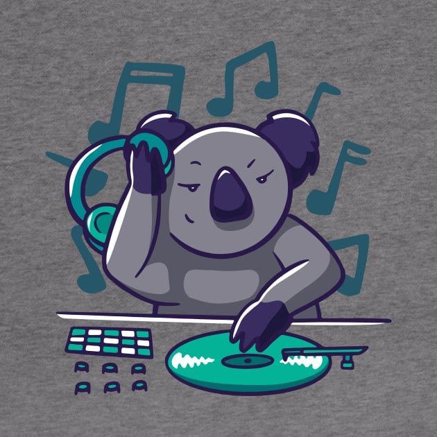 Cute Cartoon Koala DJ by SLAG_Creative